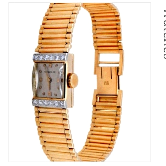 14K Tiffany & Co.  Diamond Yellow Gold Watch - Picture 2 of 6